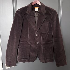 Vintage J. Crew Y2K Womens Corduroy Blazer Classic Academia Preppy Jacket Sz M